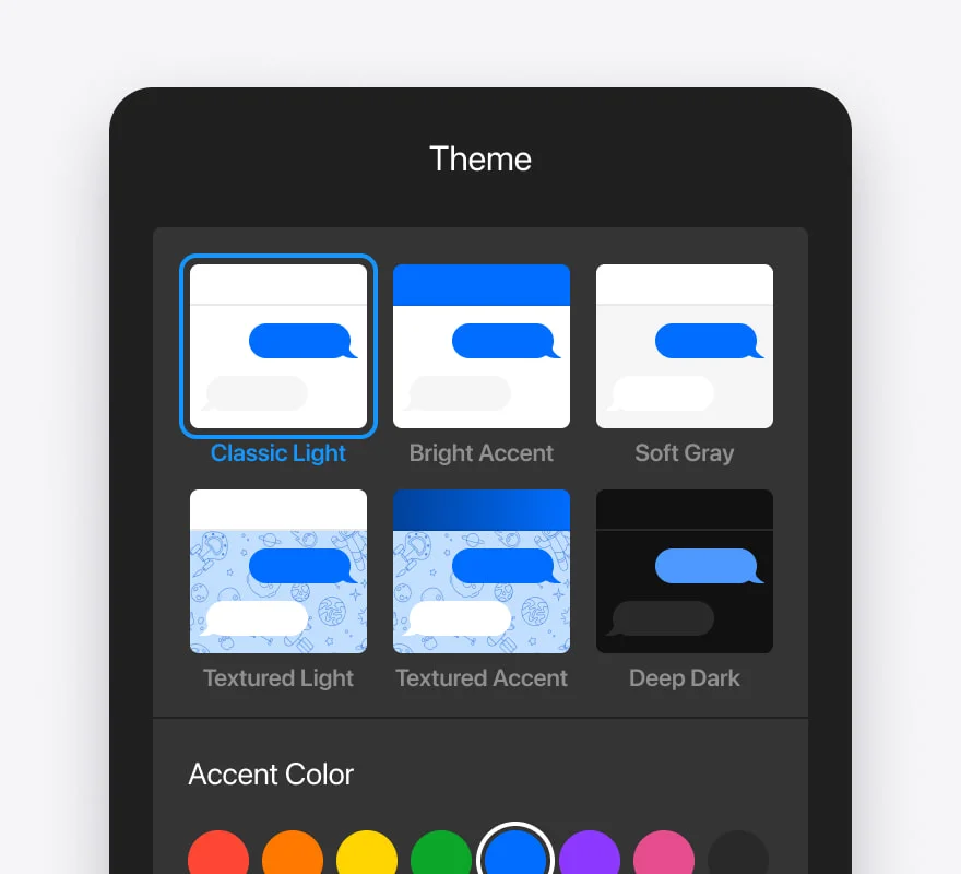 Customizing the widget's visual style